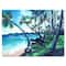 Designart - Tropical Beach In Summer Paradise - Nautical &#x26; Coastal Canvas Wall Art Print